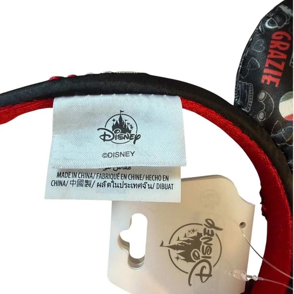 Disney EPCOT Italy Pavilion Minnie Mouse Ear Headband Red Sequin Italia NWT